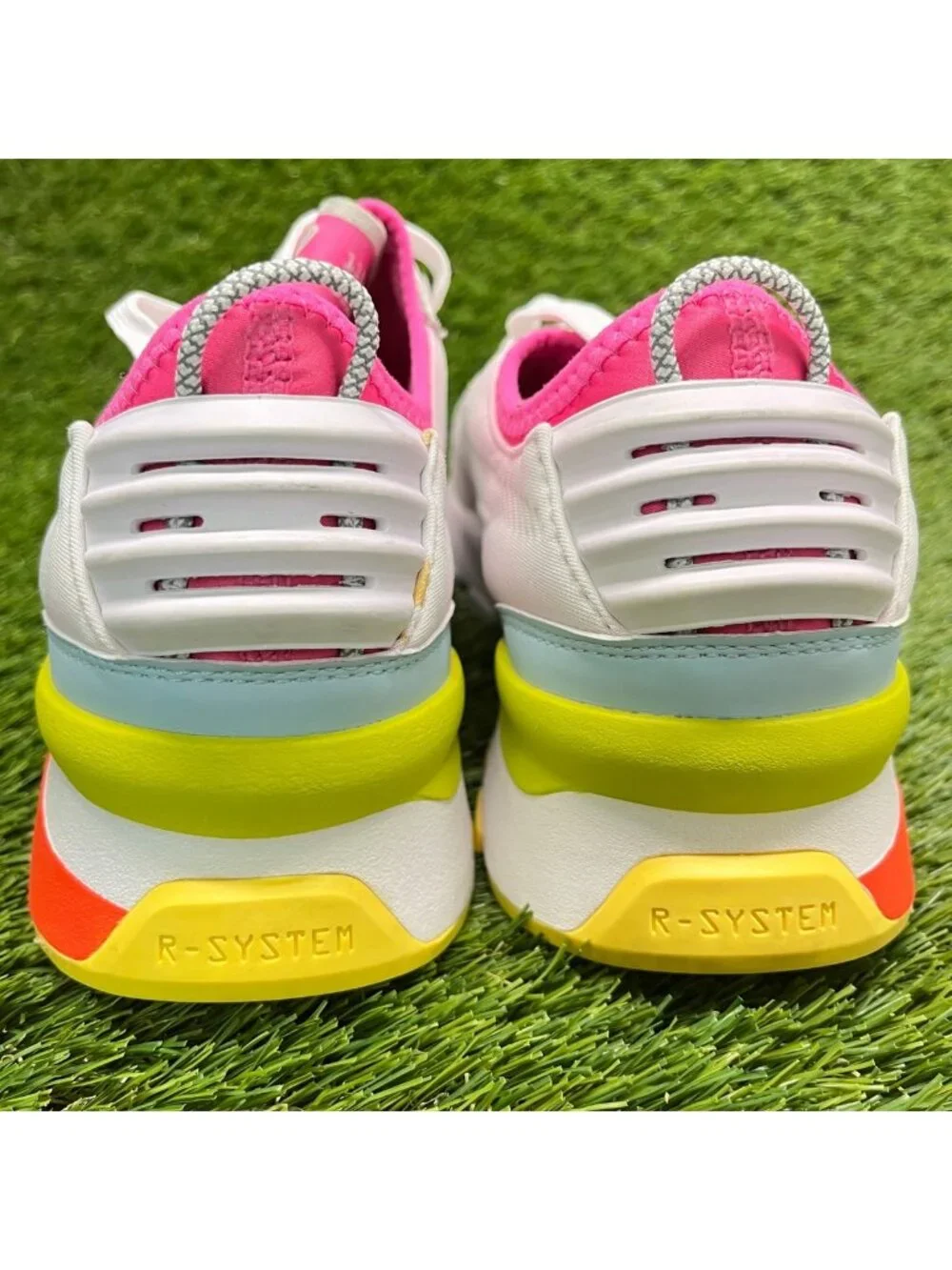 Puma RS-0 Winter Inj Toys Mens Size 9 White Pink Athletic Running Shoes Sneakers